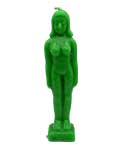 GREEN Woman Candle 6 3/4"