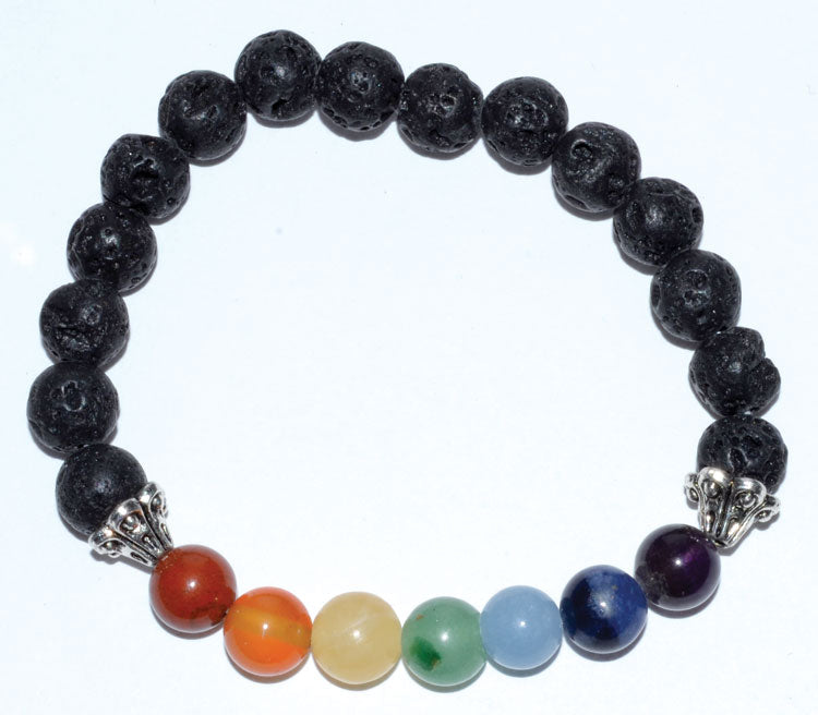 The Classic ~ The Sacred, Energized, Black Lava Chakra Bracelet 8mm ~ Scorpius home...