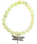 New Jade Silver Serenity Dragonfly Bracelet