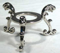Silver plated gazing ball stand