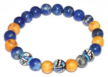 Palo Santo Lapis 8mm Bracelet